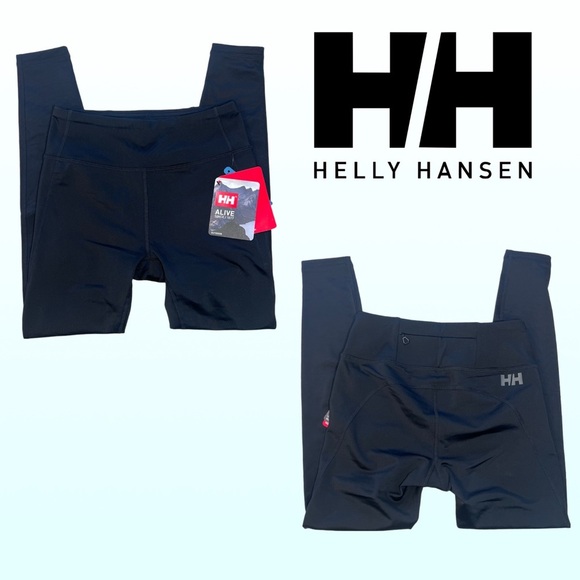 ***NWT*** Helly Hansen Women's Black Running Leggings - Picture 1 of 8